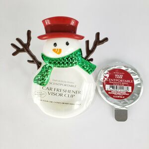 Retired Winter Snowman Scentportable Spiced Cider Scent Disc Bath and Body Works